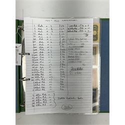 Collection of German banknotes, mostly dating between 1918 and 1923, many being of a high grade, with vendor's inventory, housed in a ring binder