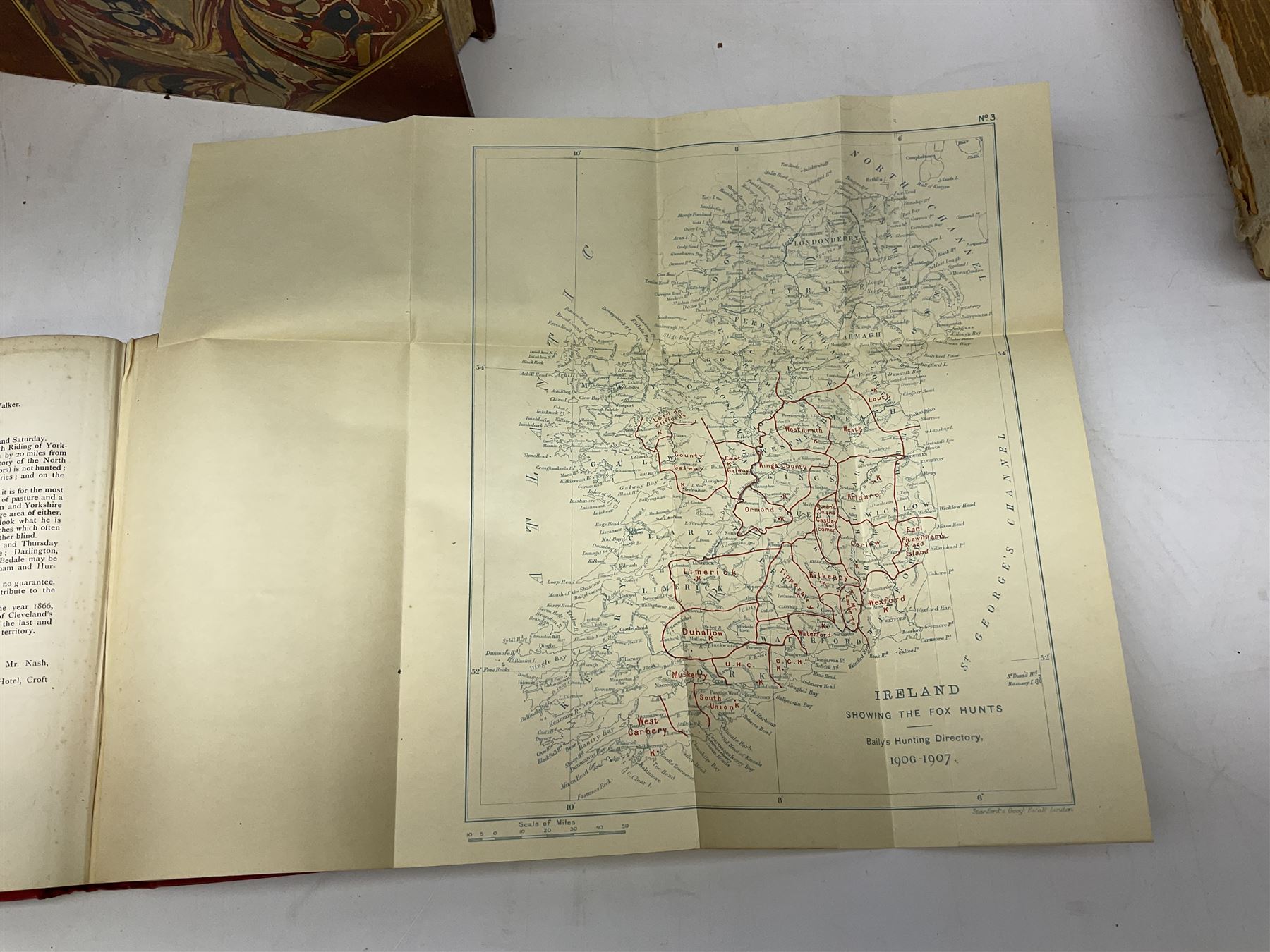 Kelly`s Directory of the North and East Ridings of Yorkshire, 1909, with maps together with The Antiquities and History of the Town of Beverly, History, Topography and Directory of East Yorkshire and Baily's Hunting Directory 1906-1907, with maps 