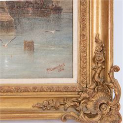 John Wilson Carmichael (British 1799-1868): Approaching the Careening Hard - St. Peter Port Guernsey, oil on canvas signed and dated 1854, 49cm x 74cm 
Provenance: private collection, purchased Martel Maides Guernsey 20th March 2013 Lot 100