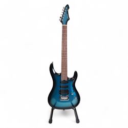 Aria Pro II Mac-Series electric guitar, in blue burst metallic finish, serial no. 10230903...