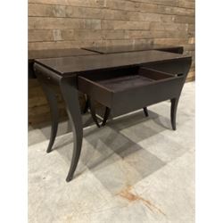 3 x rosewood console table, fitted with two soft-close drawers