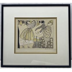 Paul Allier (French 1883-1967): 'Les Quatre Saisons', set of four colour pochior stencil prints signed in pencil 24cm x 29cm (4)