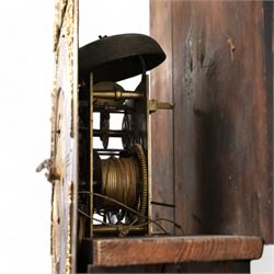 James Gordon of Perth -  8-day mahogany longcase c1790, in a mahogany case with a flat pediment hood and shallow cornice, break arch hood door beneath with matching spiral turned pilasters, trunk with full length conforming spiral pilasters and large brass Corinthian capitals, flat topped trunk door with  crossbanding, inlaid spandrels and an oval fan inlay to the centre, square plinth with matching inlay and a shaped base, brass dial with cast spandrels and circular boss with the makers name to the arch, engraved dial centre with seconds and calendar dials, chapter with Roman numerals, five minute Arabic's and steel hands, dial pinned to a rack striking movement sounding the hours on a bell. With weights and pendulum.  
James Gordon was a respected Scottish clock & watchmaker, granted the liberty to exercise his trade in Perth by the Incorporation of Hammermen on July 1st 1771. Died c1810.

This item has been registered for sale under Section 10 of the APHA Ivory Act

