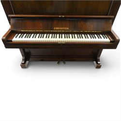 Edwardian C. Bechstein mahogany cased upright piano, with ivory keys and two pedals, serial no. 56533, H125cm, W146cm
This item has been registered for sale under Section 10 of the APHA Ivory Act