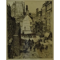  Stanley Anderson (British 1884-1996): 'Within the Ramparts of St. Marlo', drypoint etching signed in pencil, pub.1929 in an edition of 85 proofs, titled on original James Connell & Sons, Glasgow label verso 30cm x 23.5cm Notes: illustrated in Print Collector's Quarterly July 1933   