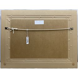 Bruce Kendall (British Contemporary): 'The Wizard Moon', oil on canvas board signed, titled verso 41cm x 59cm