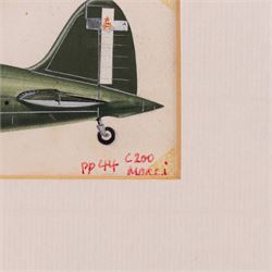John Batchelor (British 1936-2019): Aircraft Studies, set of eleven gouaches variously signed and inscribed, max 35cm x 52cm (11)