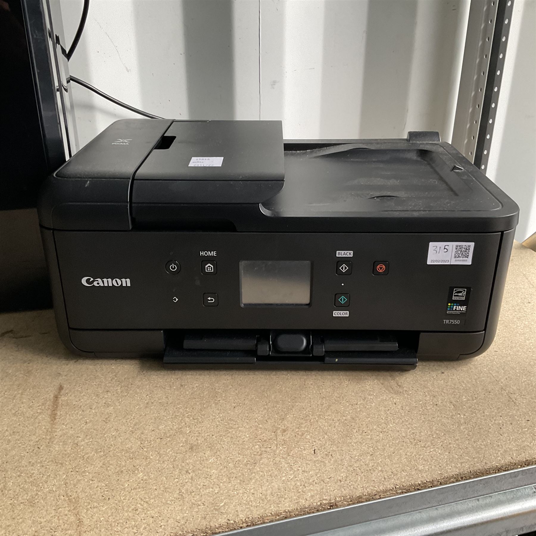 Canon TR7550 Printer and Fellowes DS1200Cs paper shredder  - THIS LOT IS TO BE COLLECTED BY APPOINTMENT FROM DUGGLEBY STORAGE, GREAT HILL, EASTFIELD, SCARBOROUGH, YO11 3TX