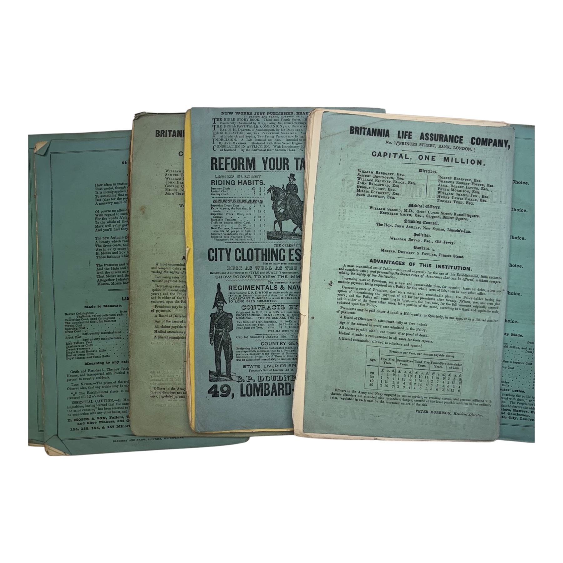 Dickens Charles periodicals; The Life and Adventures of Nicholas Nickleby, three volumes and  Dombey and Son, three volumes 