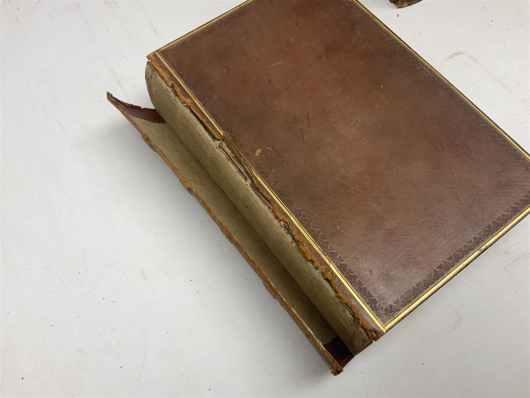 19th century and later leather bound books, to include Froissart, Sir John; Chronicles of England, France, Spain, Portugal, Scotland... two volumes London, 1812, Lyttleton, George: The History of England... two volumes London 1806, Clarke Adams; The Holy Bible, in six volumes, London 1836 and five other books 