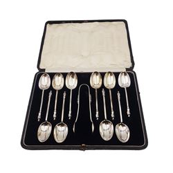 Set of ten Victorian silver Apostle tea 