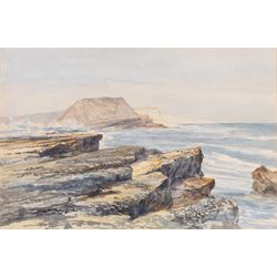 Mary Weatherill (British 1834-1913): Cliffs near Flamborough Head, watercolour attributed ...