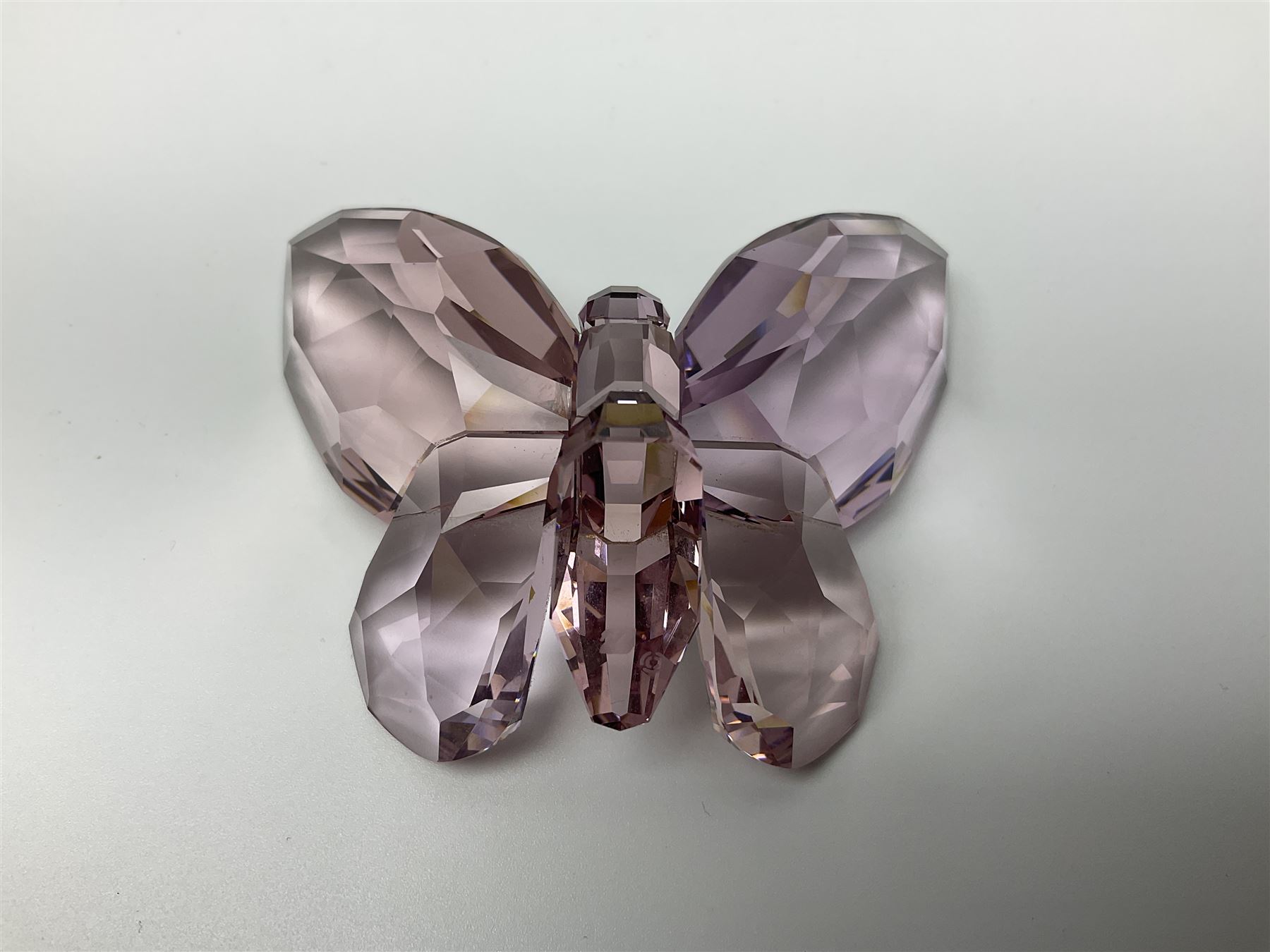 Wedgwood Yellow Ribbons cabinet cup and saucer, boxed and a Swarovski butterfly, boxed (2)