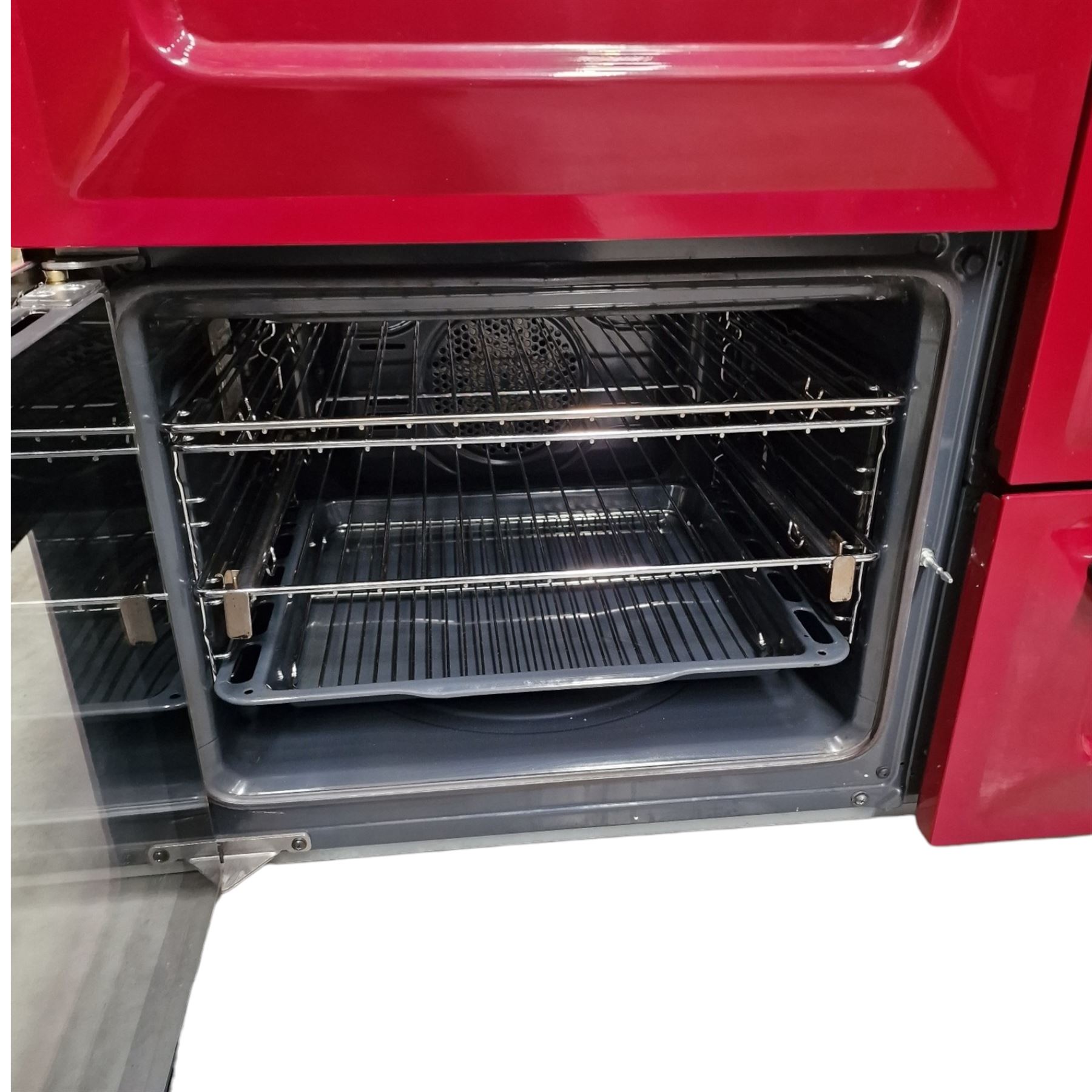Smeg TR4110IRW Five ring induction cooker in dark red with grill and double ovens - THIS LOT IS TO BE COLLECTED BY APPOINTMENT FROM DUGGLEBY STORAGE, GREAT HILL, EASTFIELD, SCARBOROUGH, YO11 3TX