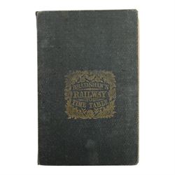 Bradshaw's Northern Railway Time Table issued 19th October 1839, the first of Bradshaw's R...