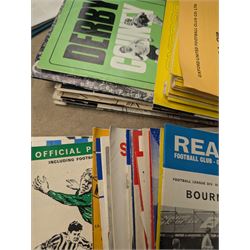 1946 FA Cup Final football programme Derby County vs Charlton Athletic with a ticket stub for the final, together with approximately 170 football programmes from 1950s-1970s, including FA Cup and International examples