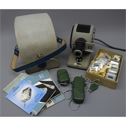  Minox Spy camera and light meter in green leather cases with manuals etc and a Minox slide projector   