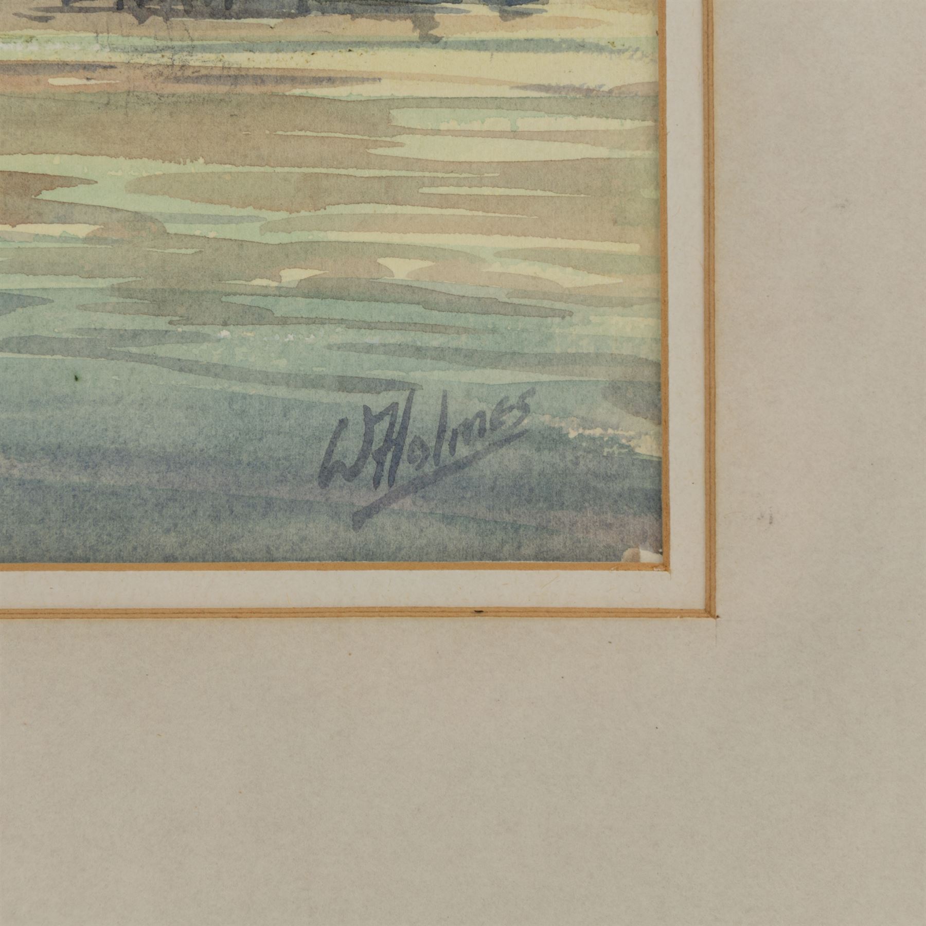 Walter Holmes (British 1936): Fishing Boats Approaching Whitby Harbour, watercolour signed 23.5cm x 33.5cm