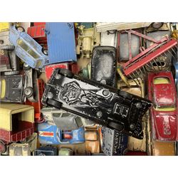 Various makers - quantity of unboxed and playworn die-cast models by Dinky, Corgi, Lesney, Benbros, Budgie etc including Batmobile, Scammell Scarab, tractors, caravans, mini cars, Viking aircraft etc
