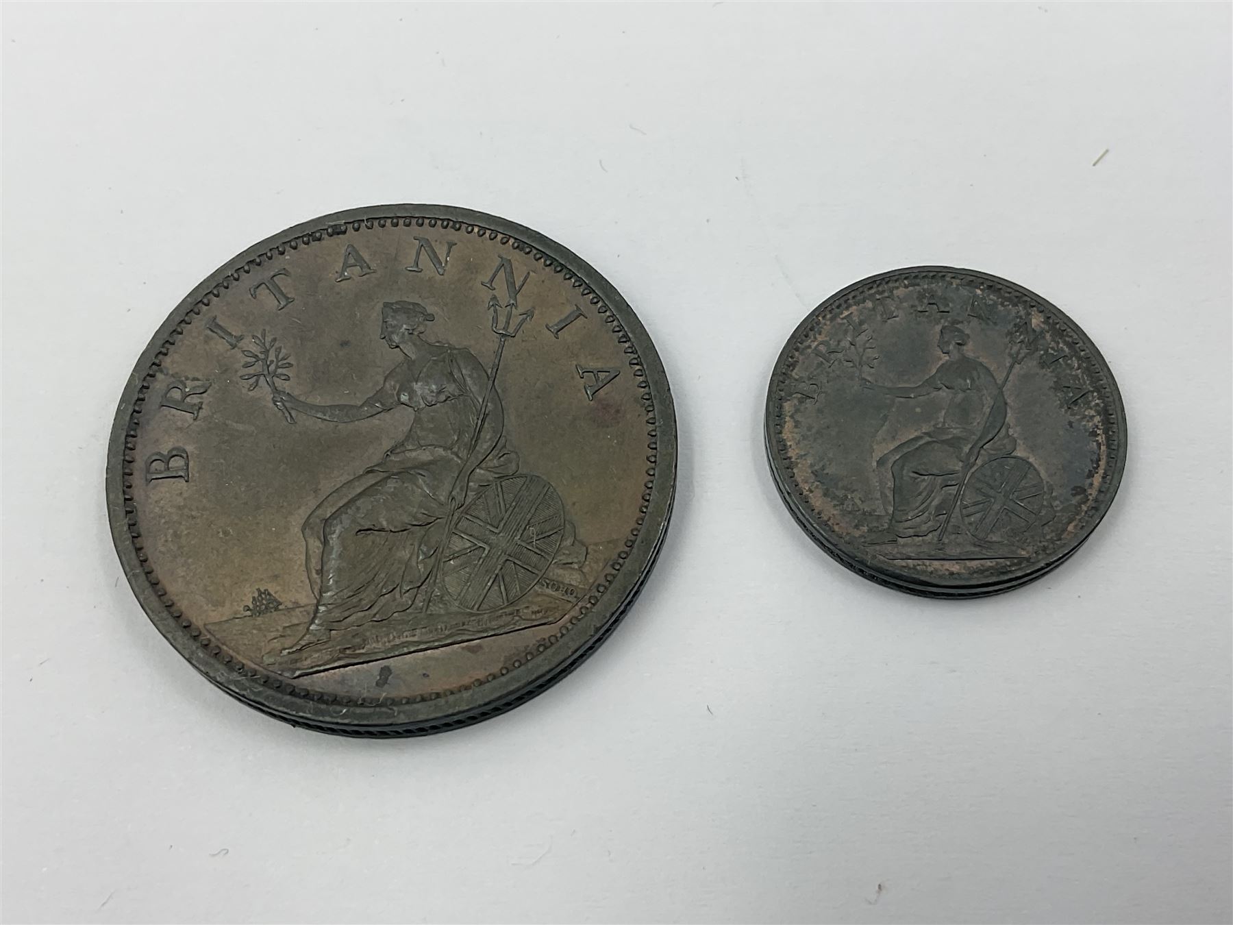 George III 1806 penny and halfpenny coins