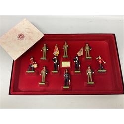Three modern limited edition sets of Britains soldiers - 5189 The 22nd Cheshire Regiment No.2346/7000; 5190 The Parachute Regiment No.2427/6000; and 5289 The Royal marines No.1164/7000; all cased and boxed with certificates (3)