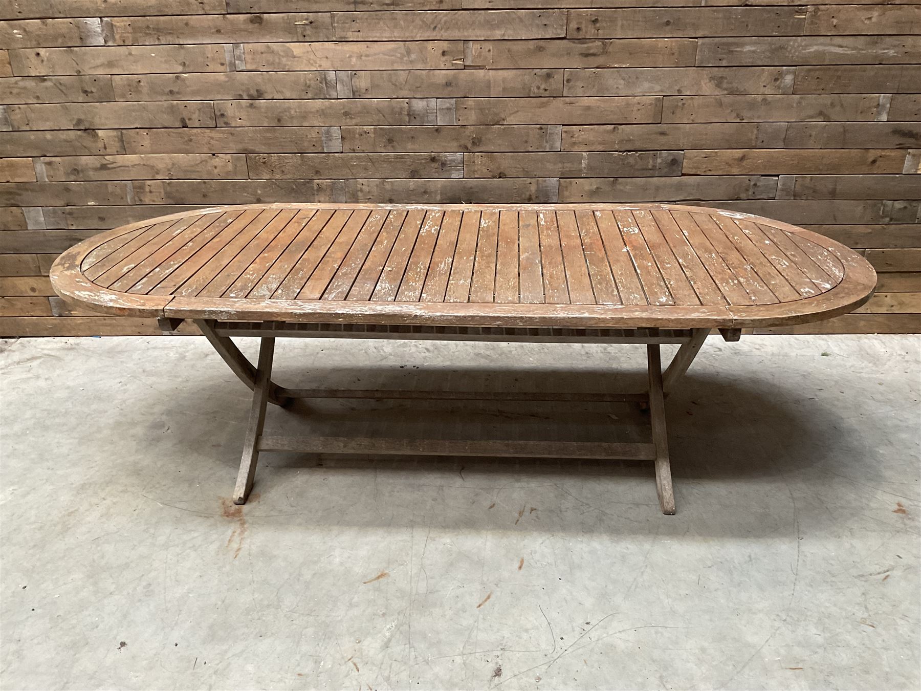 Large folding wooden garden table 