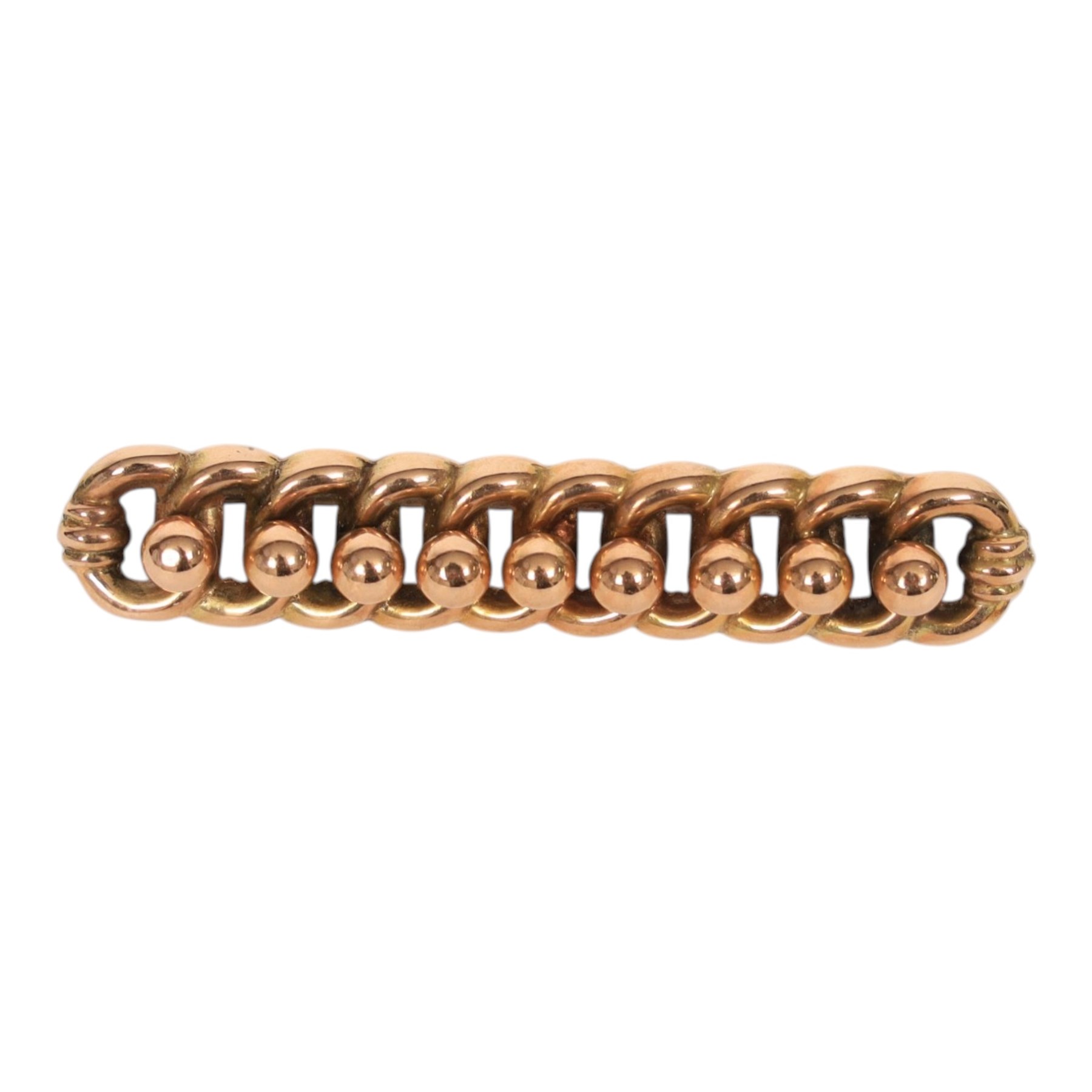 9ct gold jewellery, comprising two brooches and a ring, all stamped or hallmarked