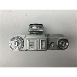 Kiev camera body, serial no. 8008715, with 'TEP-8m 2/53 8053875' lens 