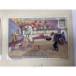 Six original Liebig watercolour illustrations: 'Theatre des Singes'