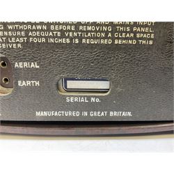 1950s Bush Type DAC 90A valve radio in brown Bakelite case, W29cm D19cm H22cm, two mid-century Ekco radios in Bakelite cases comprising Model U.195 and U.245, and further Pye Bakelite cased radio