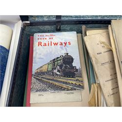 Railway memorabilia, including manuals, rule and regulation books, blueprints and diagrams, signature of Alan Pegler, former owner of The Flying Scotsman', etc, contained within a leather suitcase 
