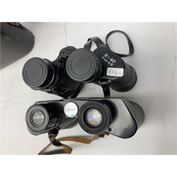 Six cased pairs of binoculars, to include Mirador 10x40, Chinon Countryman 7x35, Yashica 10x50, Yashica 8x40 etc