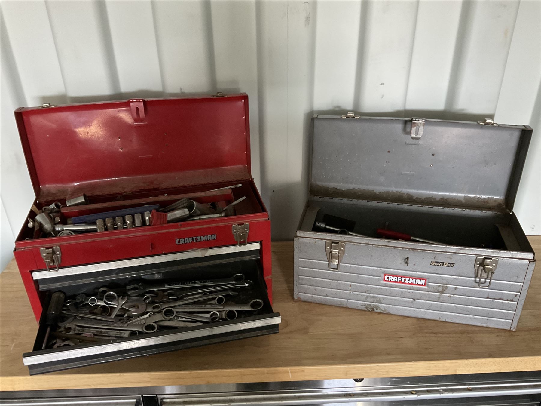 Two Craftsman toolboxes with tools such as sockets, Craftsman spanner sets and other  - THIS LOT IS TO BE COLLECTED BY APPOINTMENT FROM DUGGLEBY STORAGE, GREAT HILL, EASTFIELD, SCARBOROUGH, YO11 3TX