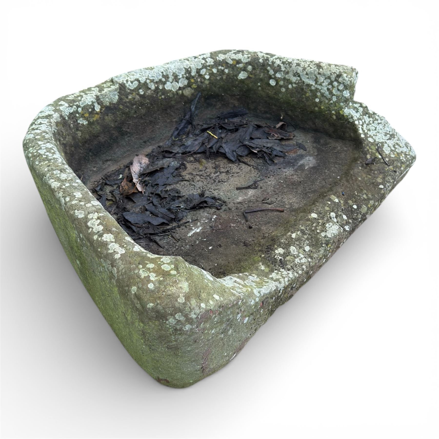 Trio of sandstone balusters with Two 19th century stone planters