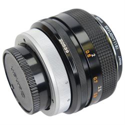 Canon FD 55mm 1:1.2 lens serial no. 20539, in carry pouch