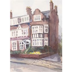 Andrew Warnes (East Riding 20th Century): 'Skidby Windmill' 'Burton Agnes Church' 'River Derwent' and another, set of four watercolours signed, mostly titled verso max 35cm x 25cm (4)