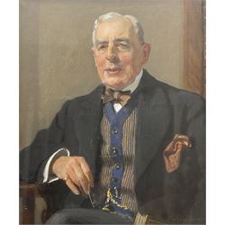 Frederick Samuel Beaumont (British 1861-1954): Portrait of a Gentleman, oil on canvas signed 75cm x 62cm