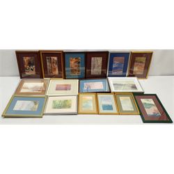 Madeleine Eyland (Belgian/British 1930-2021): Large quantity of small framed abstract pastels, watercolours and mixed media, approx 33 
Provenance: artist's studio collection. Marie-Madeleine Eyland (neé Legrain) was born in 1930 at Floriffoux, Belgium; she lived most of her life in Scarborough working as a nurse and an artist.