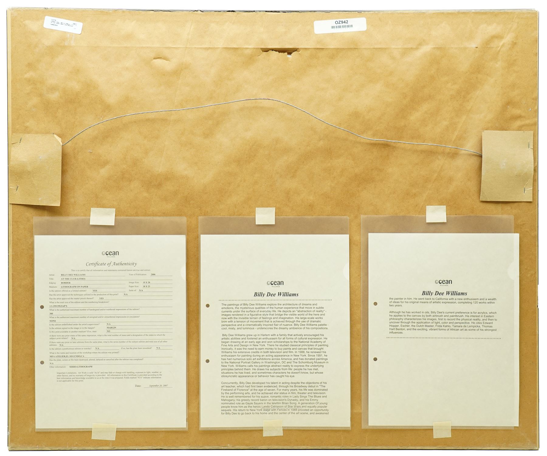 Billy Dee Williams (American 1937-): 'At the Club', limited edition colour lithograph signed and numbered 47/295, 37cm x 50cm 