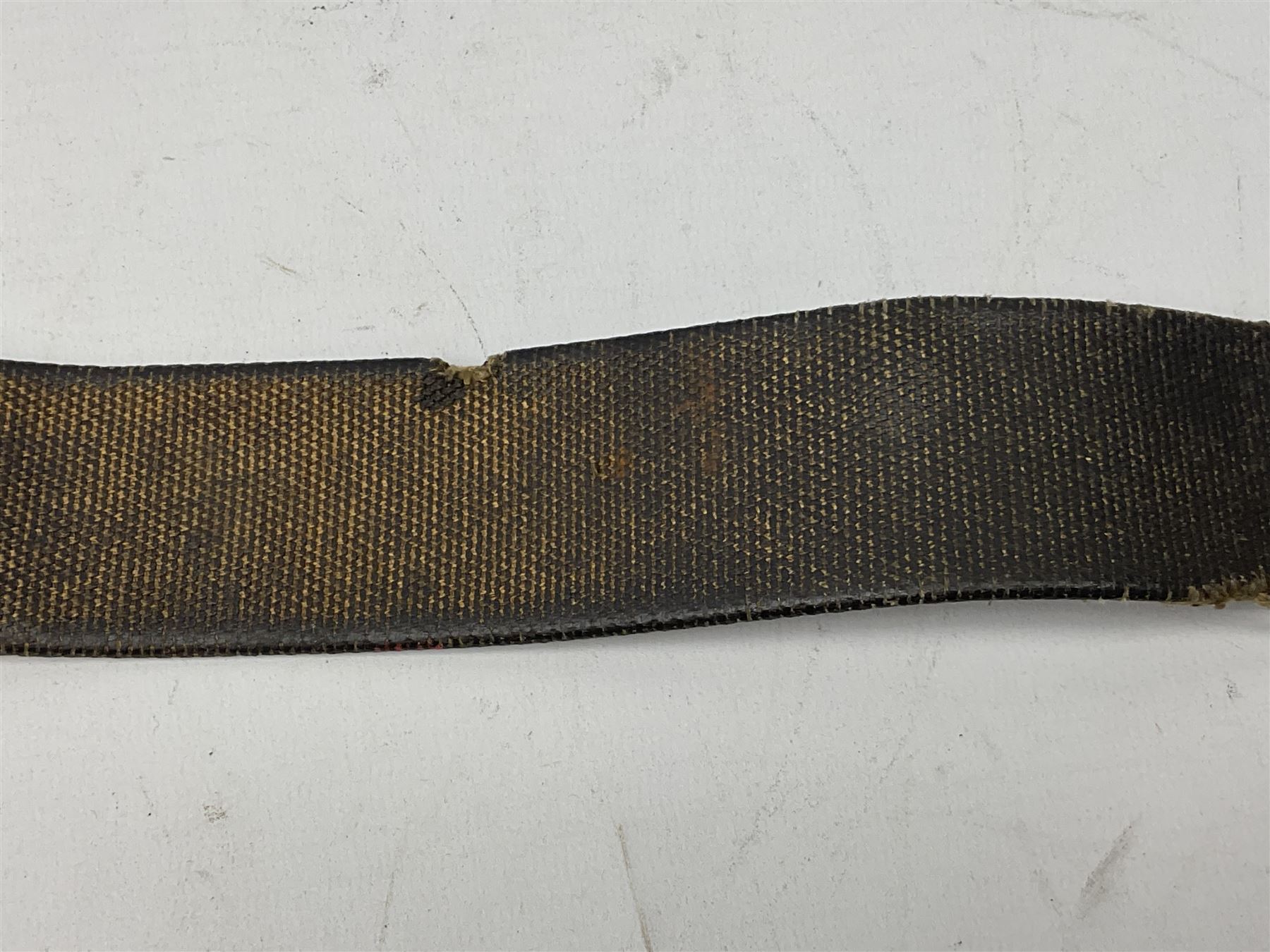 WW2 German Hitler Youth belt, the buckle marked 'Blut Und Ehre' and impressed RZM M/4/55 verso; and another Hitler Youth belt with similarly marked buckle (2)