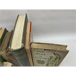 Books - Natural History - Robert Mudie, Mudies British Birds, The Feathered Tribes of the British Isles, two volumes, second edition, Whittaker & Co., Ave Maria Lane, London, 1735, chromolithographic plates, Peter Scott, Morning Flight, A Book of Wildfowl, Hazell, Watson & Viney Ltd, London and Aylesbury, 1947, F B Kirkman & F C R Jourdain, British Birds, London T C & E C jack Limited, Edinburgh, 1932, plus other examples on ornithology, (7)


