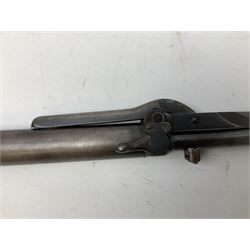 BSA .177 air rifle with top loading under lever action, walnut stock carved with chequered BSA logo to grip, serial no.A1203 L102cm