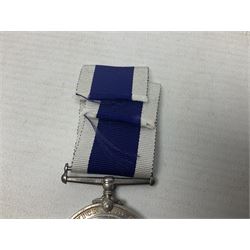 George V Naval long Service and Good Conduct Medal awarded to M.36831 W. Cox R.P.O. H.M.S. Vivid; with ribb
