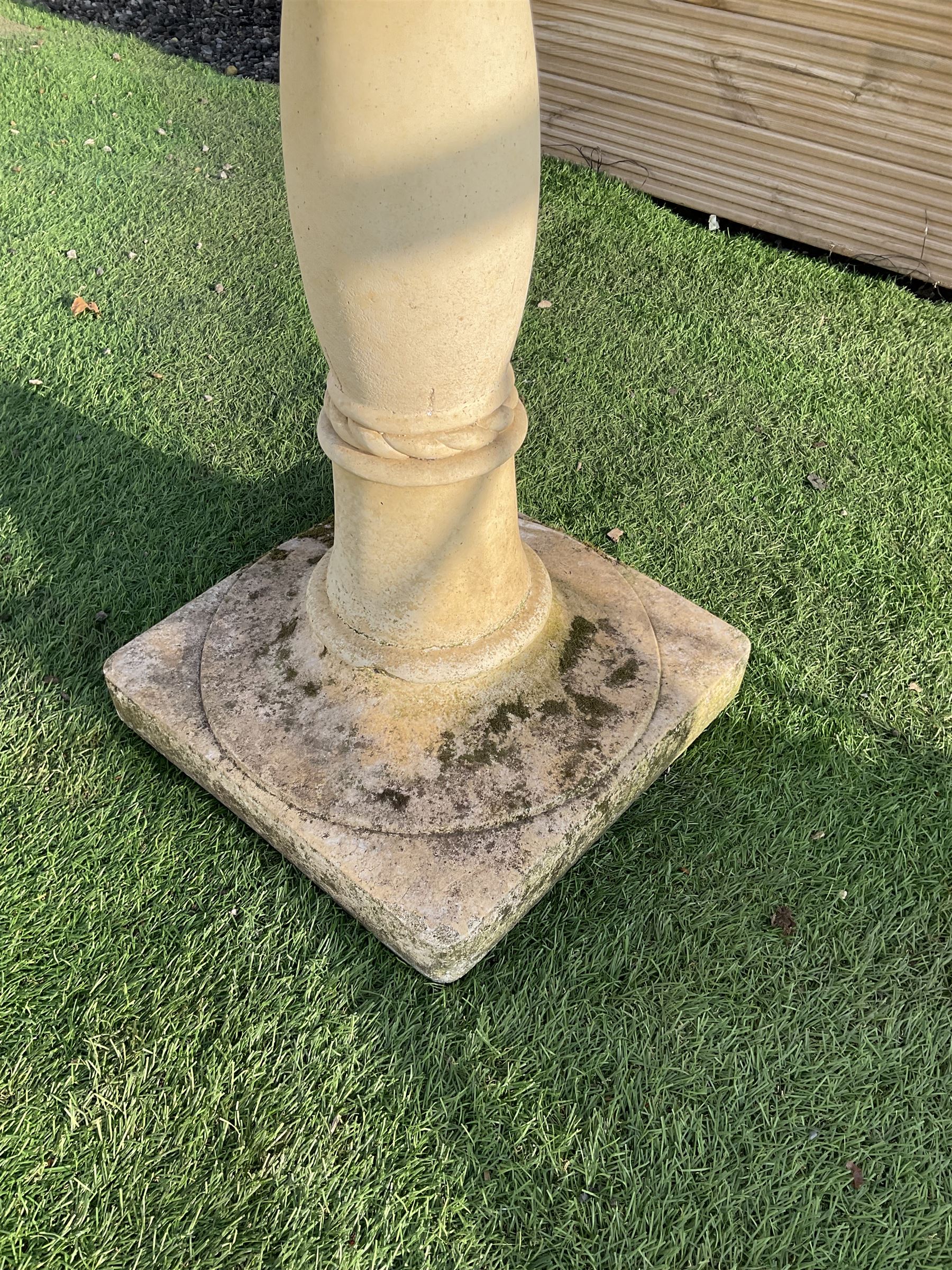 Cast stone two section bird bath - THIS LOT IS TO BE COLLECTED BY APPOINTMENT FROM DUGGLEBY STORAGE, GREAT HILL, EASTFIELD, SCARBOROUGH, YO11 3TX