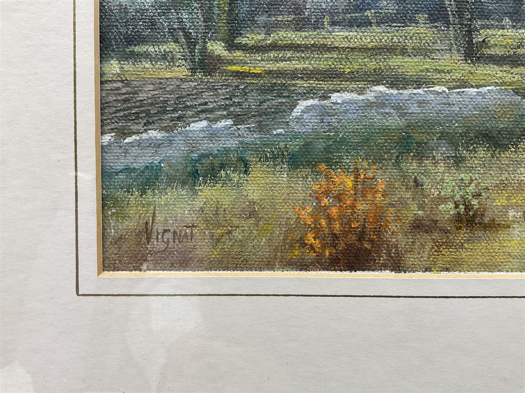 Jean Pierre-Vignat (French 20th century): Coastal Landscapes, pair oils on canvas laid on to board signed 23cm x 34cm (2)