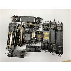 Trix Twin Railway - Hunt Class 4-4-0 locomotive and tender 'Pytchley' No.62750, boxed; 0-4-0 tank locomotive with plastic body No.67611; three passenger coaches (one boxed); six goods wagons; three boxed Yard Lamps etc; and Tri-ang Track Cleaning Car, boxed