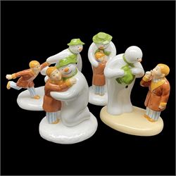 Four Coalport Characters The Snowman figures | Antiques