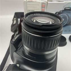Canon EOS Digital Rebel camera body, serial no. 1960505067, with 'Canon Zoon EF-S 18-55mm 1:3.5-5.6 II' lens, in original box 
