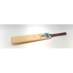  Autographs, a full size 1982 Test Series GM Cricket bat signed by England incl. Lamb, Gower, Taylor, Tavare, Randall, Pringle, etc and India Dodhi, Lal, Kirmani etc   