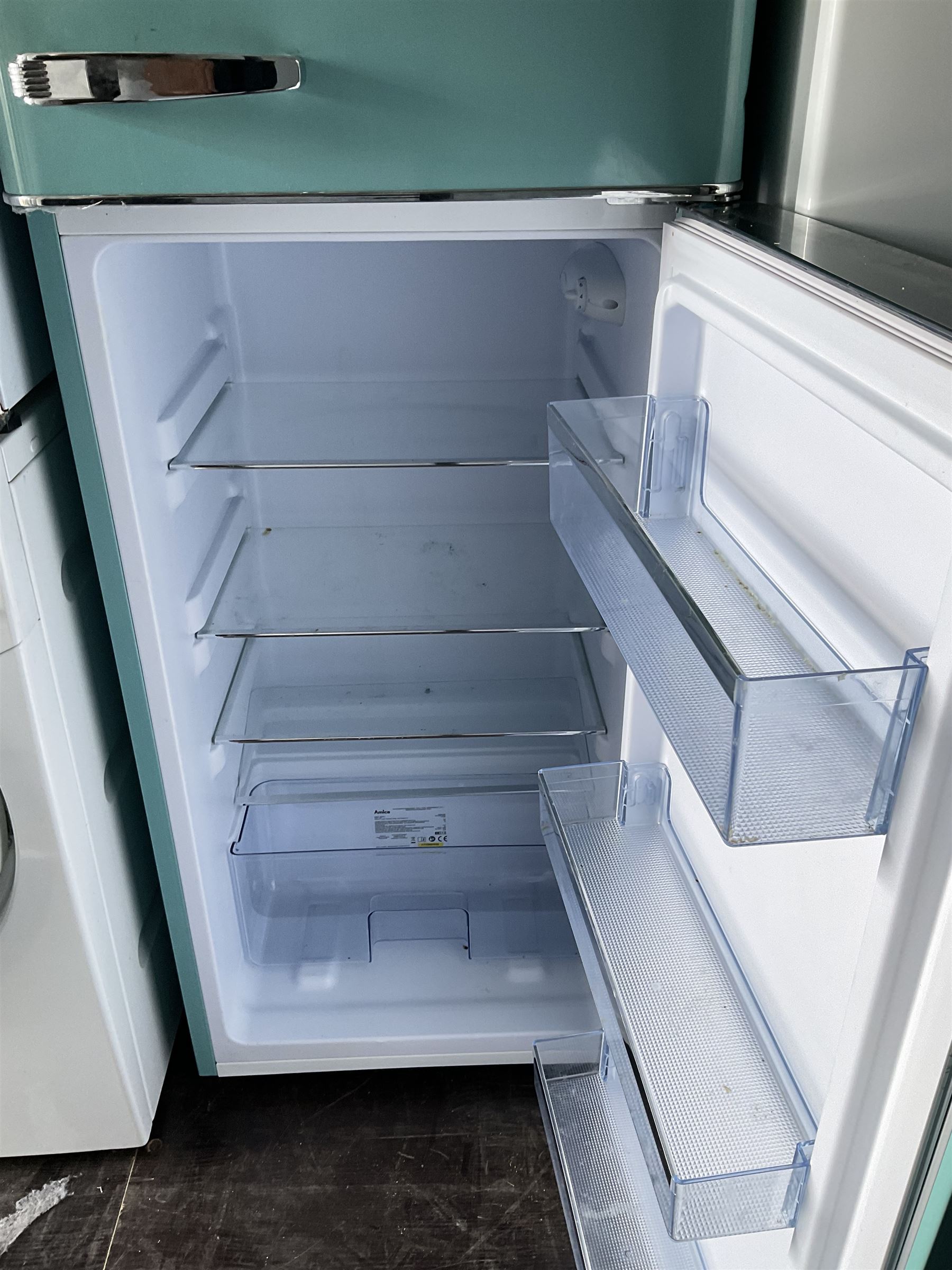 Amica - fridge freezer in light blue finish - THIS LOT IS TO BE COLLECTED BY APPOINTMENT FROM DUGGLEBY STORAGE, GREAT HILL, EASTFIELD, SCARBOROUGH, YO11 3TX